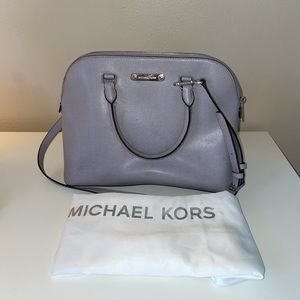MK Cindy Medium Saffiano Leather Dome Satchel